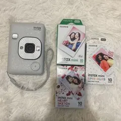 instax mini LiPlay ストーンホワイト+フィルム3種類付き