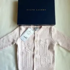 【新品未使用タグ付き】ラルフローレン ピンク カーディガン 80cm 9-12M