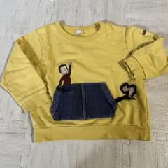 petit main イエロー トレーナー 110 おさるのジョージ
