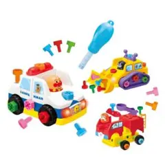 アンパンマン　くみたてDIY ねじねじチェンジ！はたらくのりもの