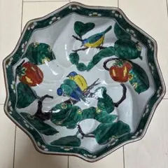 瑛生の器（九谷美陶園） 椿文様六寸深鉢 多色花模様 波型ボウル - メルカリ