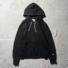 【Y8476】.champion パーカー　フーディー　サイズL ブラック