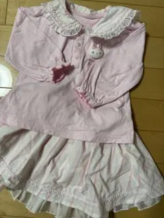 メゾピアノ　立体うさぎ　セットアップ　90センチ