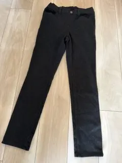 長ズボン　ボトムス　ストレッチパンツ　150 黒