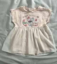 アンパンマンTシャツドレス 100 ピンク