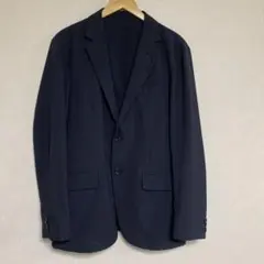 gu ジーユー　ドライシアサッカー セットアップ ウォッシャブル　ネイビー　L