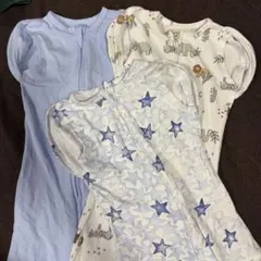 ベビースリーパー 3点セット 水色 星柄 動物柄