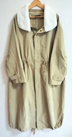 アウターRANAN薄手モッズコートミリタリーブルゾンボア付き羽織り大人カジュアル