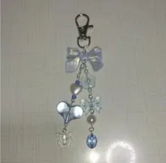 ビーズキーホルダー ブルー y2k コレクトブック