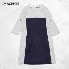 D6-2919　チュニック　スエット生地　ミックスニット　七分　M【マカフィー】のサムネイル
