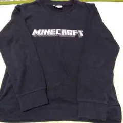 Minecraft 黒 裏起毛 長袖トレーナー 150