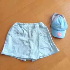 ALGY★キャップ&デニム ショートパンツ★150cmスカパン