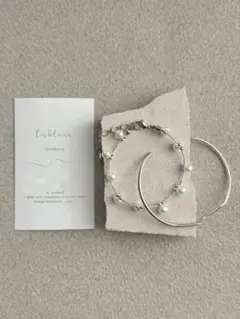 d400 pearl bracelet＆bangle 2set