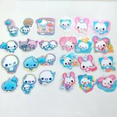 サンキューマートコラボ ぷくぷくあわわちゃん/ハッピーマーチ フレークステッカー