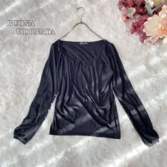 ⚫︎【BUONA GIORNATA】フロントタックリボンブラウス（S）シンプルのサムネイル