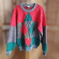 Modigliani モディリアーニ 好配色　アーガイルセーター