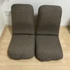 WARAKU 座椅子　茶　和楽　座椅子 リクライニング チェア　2個セット