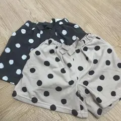 新品　水玉模様ハーフパンツ 90cm 2枚セット