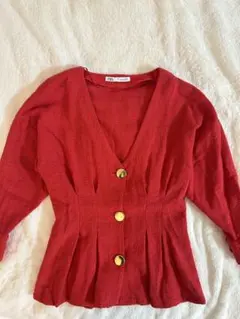 ZARA vネックトップス