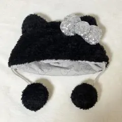 USJ ユニバ ファンキャップ 黒 キティちゃん