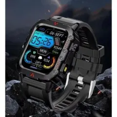 【新品未使用】大画面スマートウォッチ LAXASFIT Q11 BK