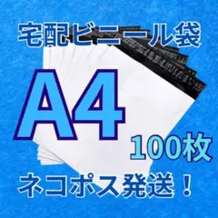 【厚く改良版】宅配ビニール袋 ①業務用タイプ Sサイズ(A4) 100枚