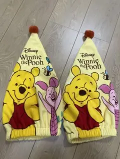 タオルキャップ　くまのプーさん　水泳　プール　スイミング2個セット