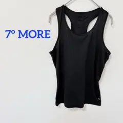 7° MORE 黒 タンクトップ フィットネス スポーツ ヨガ トレーニング