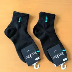 イーストボーイ ソックス 19〜24cm ブラック 2足