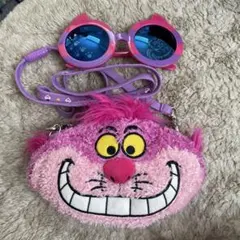 ディズニー　チシャ猫　ポシェット　サングラス　ポーチ