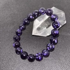 【高品質】天然石パワーストーン　パープルチャロアイトブレスレット　10㎜