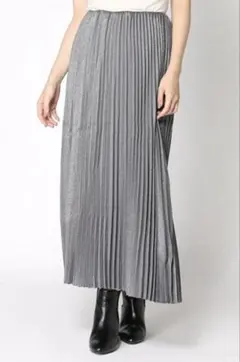 【24時間以内発送】JEANASIS ラメプリーツロングスカート リバーシブル