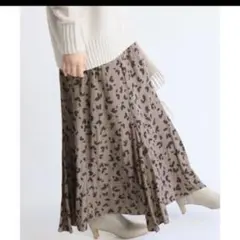 新品タグ付♡IENA BLACK レオパードスカート 36 イエナ IENA 《予約》BLACK レオパードスカート （ブラウン