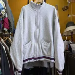 アメリカ古着AdventurersClub グレー スウェット フルジップ XL