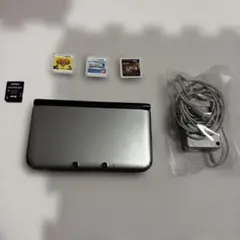 【美品】ニンテンドー3DS LL グレー 本体SD 充電器付きゲームソフト3本