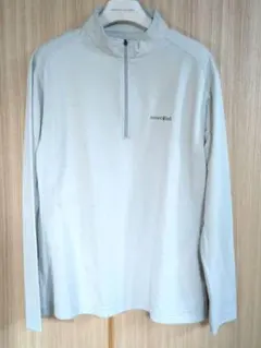 montbell ハーフジップ トップス L ライトグレー