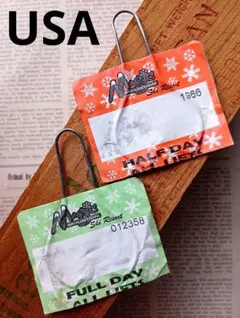 ＊USA vintage ski Resort リフトカード２枚セットのサムネイル