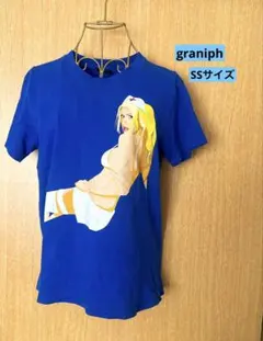 【graniph】　グラニフ　Tシャツ　トップス　レディース　ブルー　SSサイズ