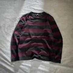 old uniqlo striped l/s cut sew archive