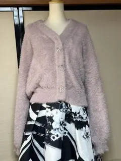 r.p.s アールピーエス ピンク色フワフワカーディガン 長袖フリー