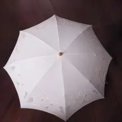 レディース レトロ 日傘 折りたたみ アイボリーピンク 布