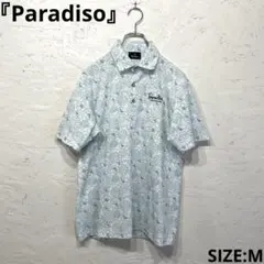 ゴルフウェア【Paradiso】 花柄半袖ポロシャツ　Mのサムネイル