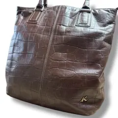専用出品　kitamura2★クロコ型押しトートバッグ トートバッグ ブラウン