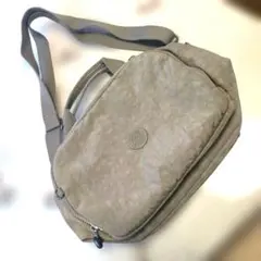 キプリング グレージュ ショルダー紐取り外し可 ２Wayバック