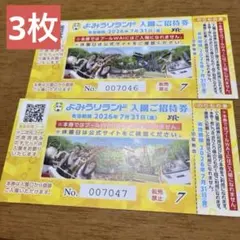 よみうりランド 入園ご招待券 ３枚セットのサムネイル