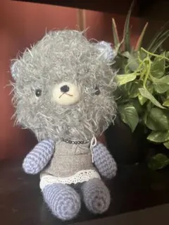 ふわふわグレーのぬいぐるみ