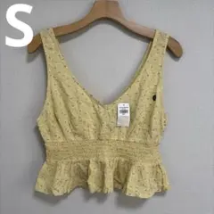 【キャミソール】Sサイズ　Hollister 新品未使用　花柄　イエローのサムネイル