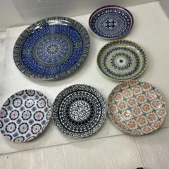 SCHFA装飾的な大皿とtabl talk presents小皿5点計6点セット
