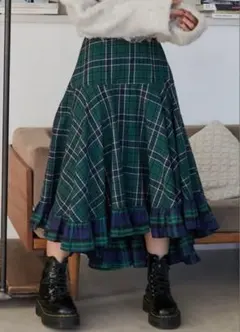 jouetie クレイジーチェックフリルスカート