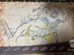 鬼滅の刃 ufotable cafe ランチョンマット 嘴平伊之助